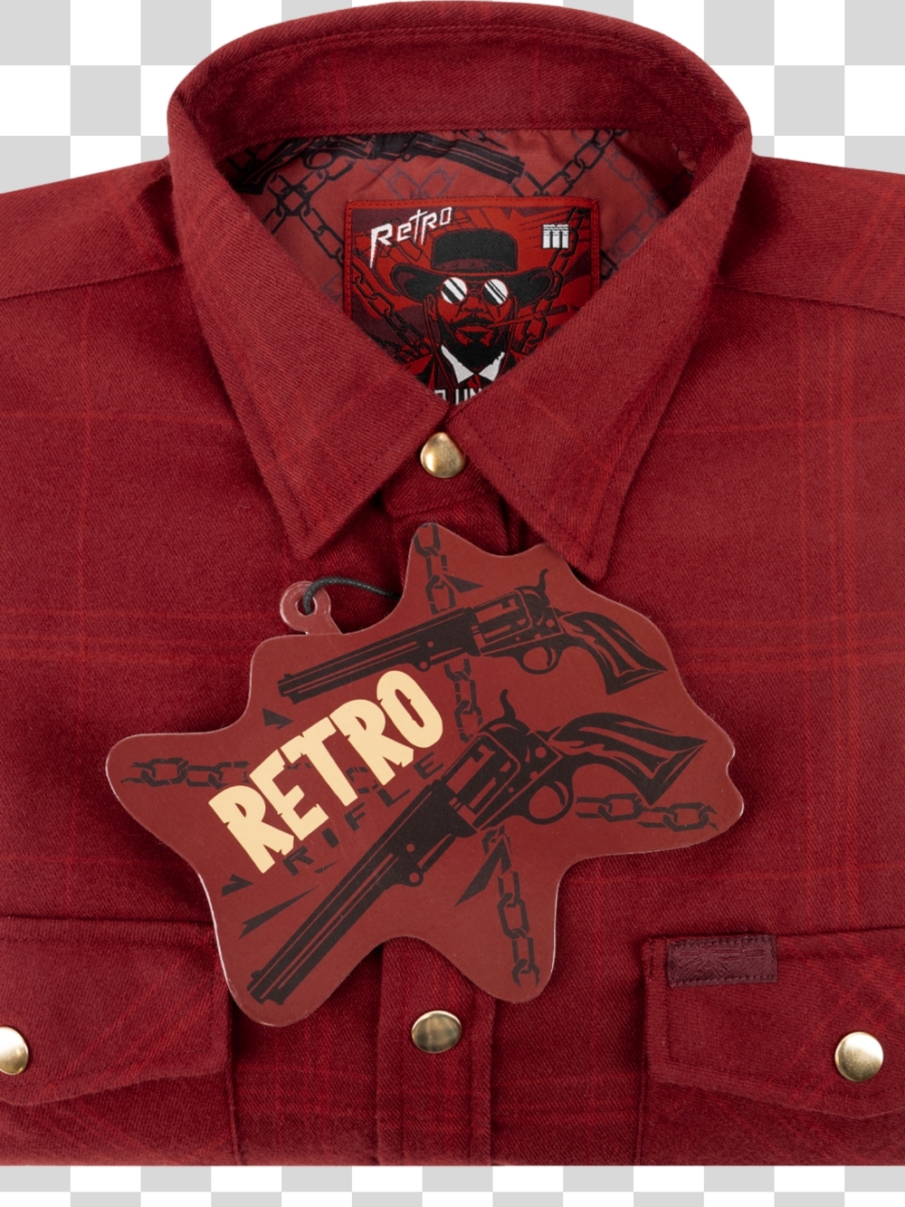 XL Retro Rifle Django Unchained Flannel - Picture 2 of 5